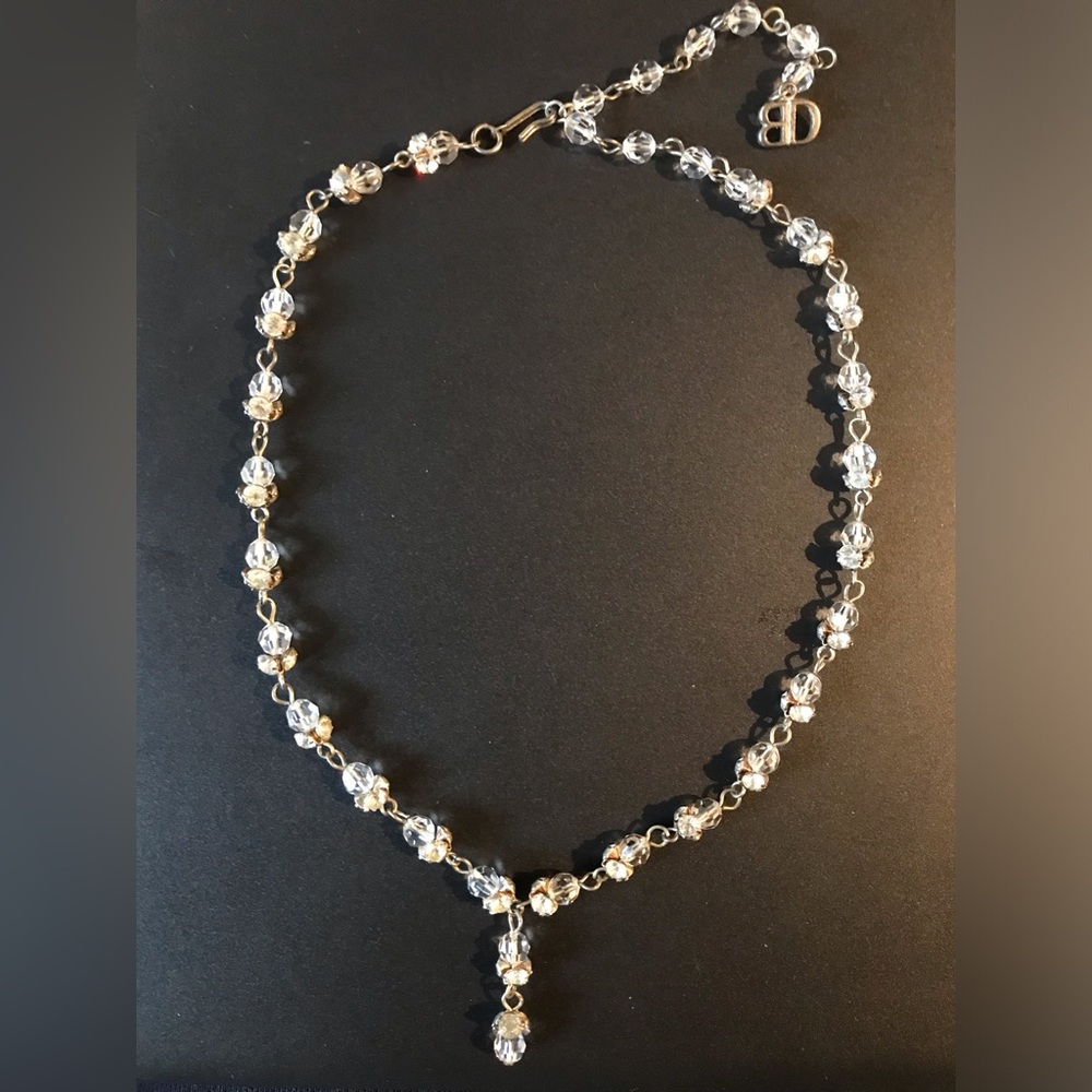 BD signed Necklace with rhinestones